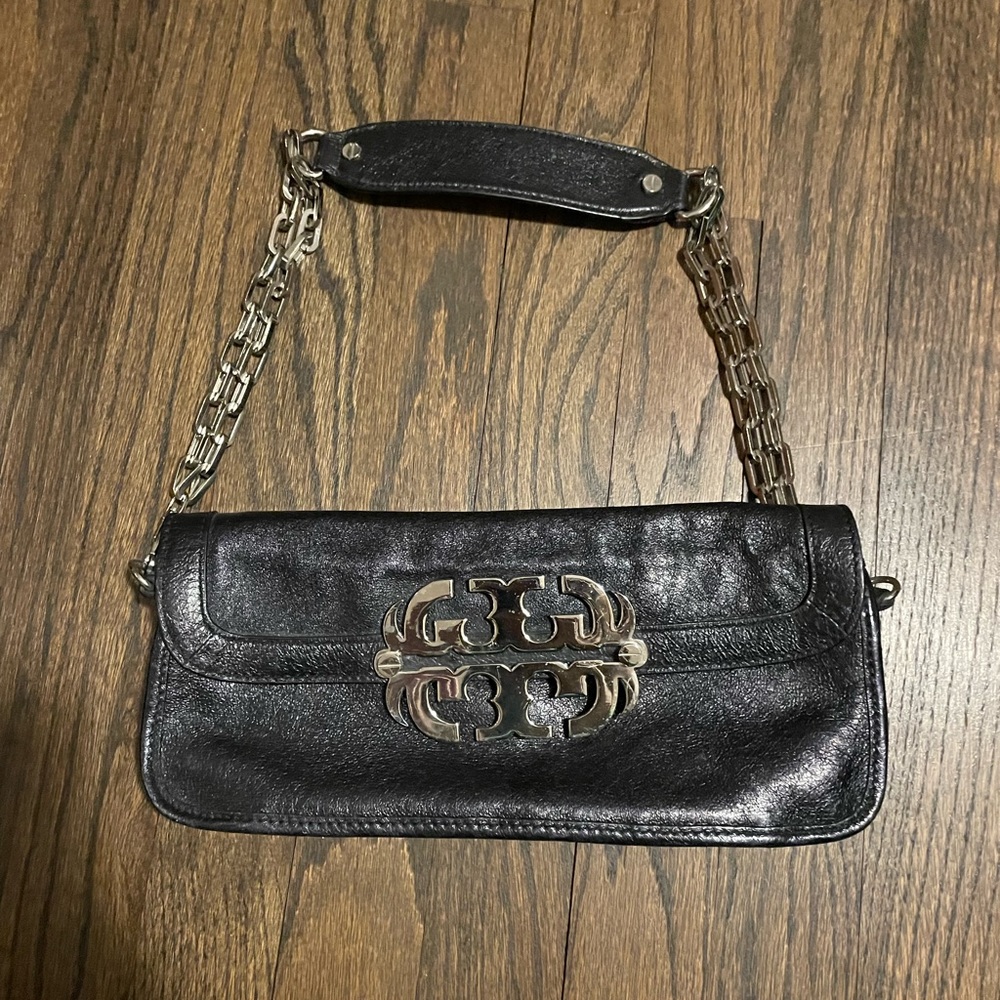 Tory Burch black shoulder bag / clutch with chain handbag